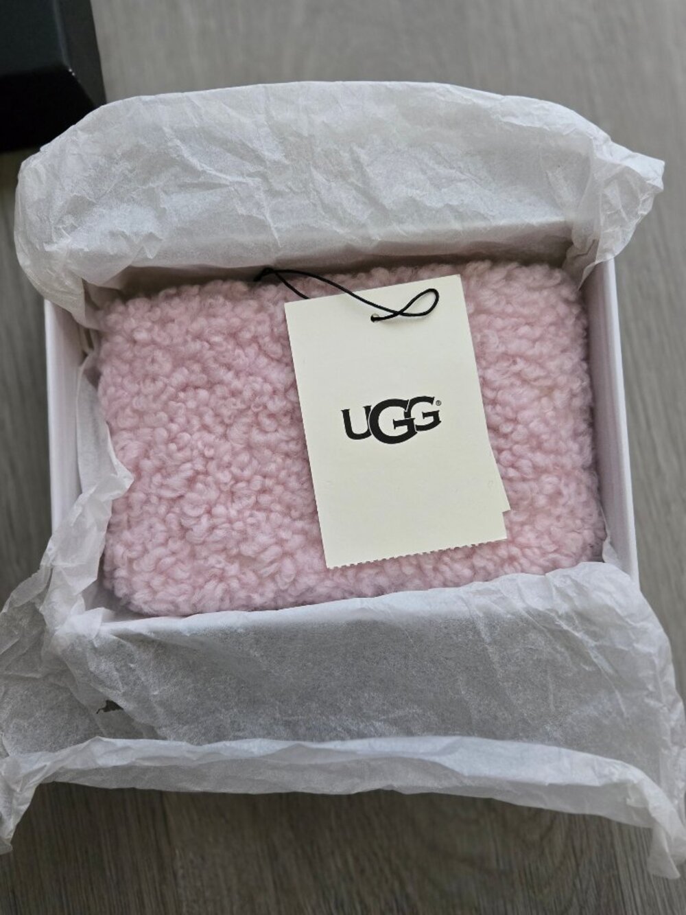 NIB - UGG pink sheepskin pouch